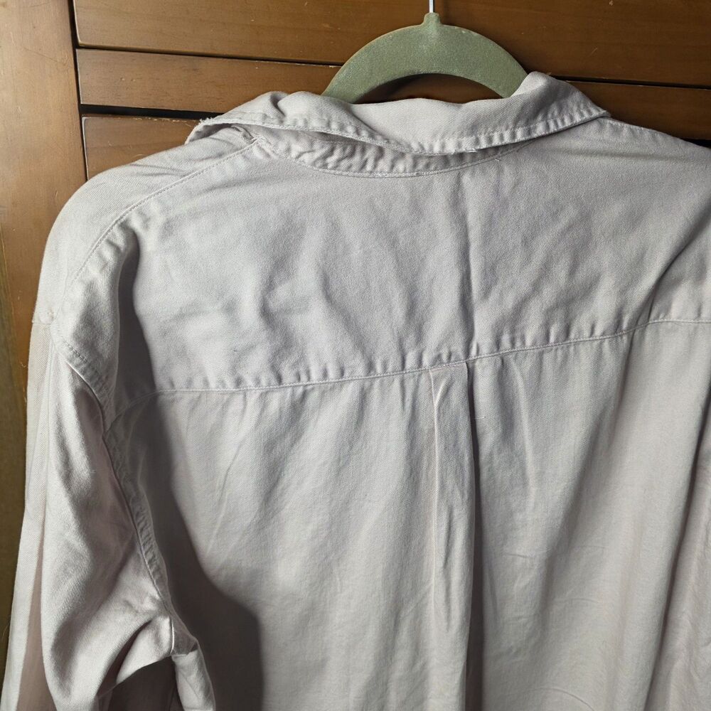 NWT Aerie Button Up Cotton Shirt Size Medium Oversized Pink Preppy Classic - Picture 9 of 9